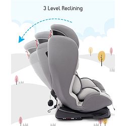 Babyhug Bon Voyage Forward Facing Isofix Convertible Car Seat - Grey
