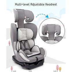 Babyhug Bon Voyage Forward Facing Isofix Convertible Car Seat - Grey
