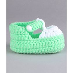 Cute Walk by Babyhug Winter Booties - Green