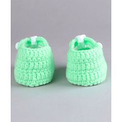 Cute Walk by Babyhug Winter Booties - Green