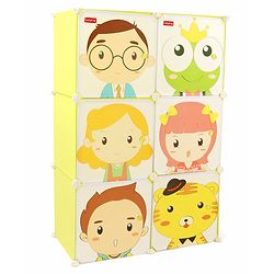 Babyhug 6 Cabinets Detachable Storage Unit Cartoon Print - Green