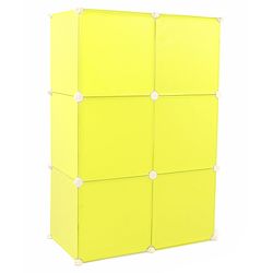Babyhug 6 Cabinets Detachable Storage Unit Cartoon Print - Green