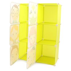 Babyhug 6 Cabinets Detachable Storage Unit Cartoon Print - Green