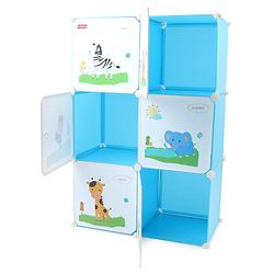 Babyhug 6 Cabinets Detachable Storage Unit Cartoon Print - Green