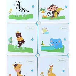 Babyhug 6 Cabinets Detachable Storage Unit Cartoon Print - Green