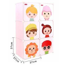 Babyhug 6 Cabinets Detachable Storage Unit Cartoon Print - Green