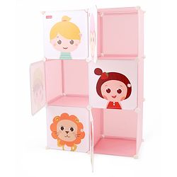 Babyhug 6 Cabinets Detachable Storage Unit Cartoon Print - Green