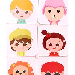 Babyhug 6 Cabinets Detachable Storage Unit Cartoon Print - Green
