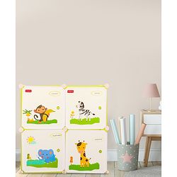 Babyhug 4 Layered Detachable Storage Unit Animal Print - Green