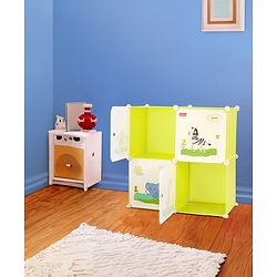 Babyhug 4 Layered Detachable Storage Unit Animal Print - Green