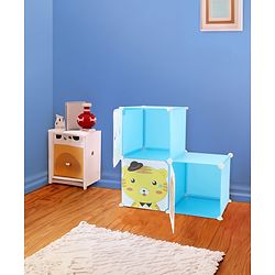 Babyhug 3 Cabinets Detachable Storage Unit Cartoon Print - Blue