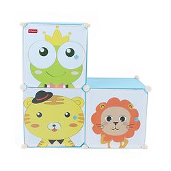 Babyhug 3 Cabinets Detachable Storage Unit Cartoon Print - Blue