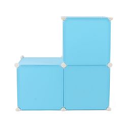 Babyhug 3 Cabinets Detachable Storage Unit Cartoon Print - Blue