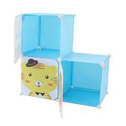 Babyhug 3 Cabinets Detachable Storage Unit Cartoon Print - Blue