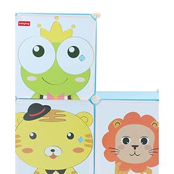 Babyhug 3 Cabinets Detachable Storage Unit Cartoon Print - Blue