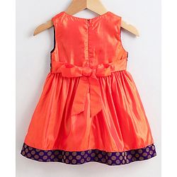Babyhug Sleeveless Ethnic Dress  - Purple Orange