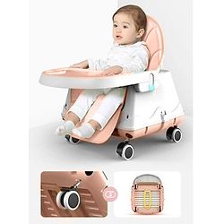 Babyhug 3 in 1 Comfy High Chair - Brown| High Chair, Feeding Chair & Booster Chair| Adjustable Double Food Tray| Removable PU Leather Seat| Safety Harness| Removable Footrest