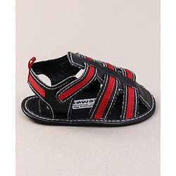 Cute Walk by Babyhug Booties - Black Red