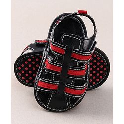 Cute Walk by Babyhug Booties - Black Red