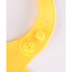 Babyhug Soft Silicone Feeding Bib  Bird Print, Yellow| Waterproof, Tear-Resistant, Easy to Wear| With Deep Crumb Catcher| Adjustable Fit| Foldable & Easy to Carry