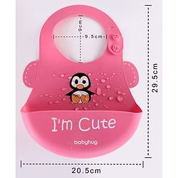 Babyhug Soft Silicone Feeding Bib  Bird Print, Yellow| Waterproof, Tear-Resistant, Easy to Wear| With Deep Crumb Catcher| Adjustable Fit| Foldable & Easy to Carry