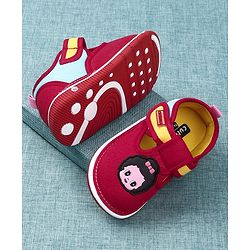 Cute Walk by Babyhug Canvas Musical Shoes Doll Patch - Red
