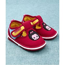Cute Walk by Babyhug Canvas Musical Shoes Doll Patch - Red