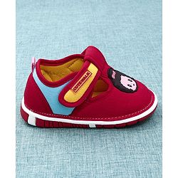 Cute Walk by Babyhug Canvas Musical Shoes Doll Patch - Red