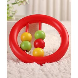 Babyhug Beads Rattle Red - Length 9 cm