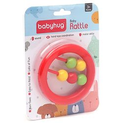 Babyhug Beads Rattle Red - Length 9 cm
