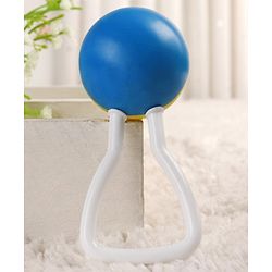 Babyhug Joy Rattle with Vibrant Color & Delightful Rattling Sound|Lightweight, Easy-to-Hold Rattle for Sensory|Motor Skill & Cognitive Development|Safe & Durable Material|3+ Months|BIS|Yellow & Blue