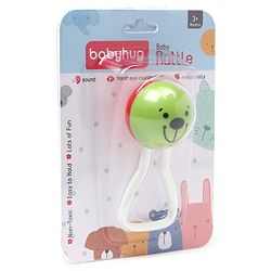 Babyhug Joy Rattle with Vibrant Color & Delightful Rattling Sound|Lightweight, Easy-to-Hold Rattle for Sensory|Motor Skill & Cognitive Development|Safe & Durable Material|3+ Months|BIS|Yellow & Blue