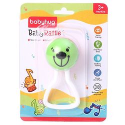 Babyhug Joy Rattle with Vibrant Color & Delightful Rattling Sound|Lightweight, Easy-to-Hold Rattle for Sensory|Motor Skill & Cognitive Development|Safe & Durable Material|3+ Months|BIS|Yellow & Blue