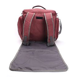 Babyhug Multipurpose Backpack Style Diaper Bag - Maroon