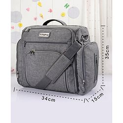 Babyhug Multipurpose Backpack Style Diaper Bag - Grey