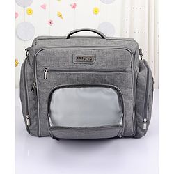 Babyhug Multipurpose Backpack Style Diaper Bag - Grey