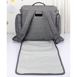 Babyhug Multipurpose Backpack Style Diaper Bag - Grey