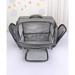 Babyhug Multipurpose Backpack Style Diaper Bag - Grey