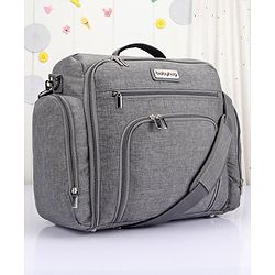 Babyhug Multipurpose Backpack Style Diaper Bag - Grey