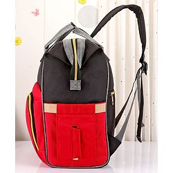 Babyhug Backpack Style Diaper Bag - Red Black