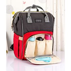 Babyhug Backpack Style Diaper Bag - Red Black