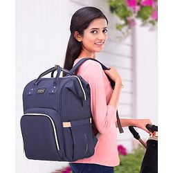 Babyhug Backpack Style Diaper Bag - Red Black
