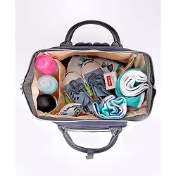 Babyhug Backpack Style Diaper Bag - Red Black
