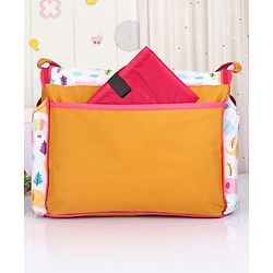 Babyhug Winsome Diaper Bag Elephant Print - Yellow
