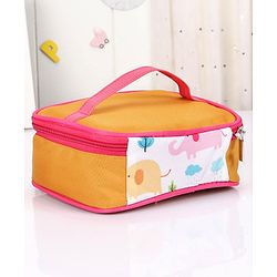 Babyhug Winsome Diaper Bag Elephant Print - Yellow