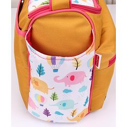 Babyhug Winsome Diaper Bag Elephant Print - Yellow