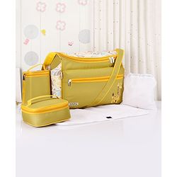 Babyhug Winsome Diaper Bag Giraffe Print - Dark Green