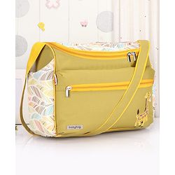 Babyhug Winsome Diaper Bag Giraffe Print - Dark Green
