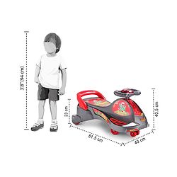 Babyhug Dragon Gyro Swing Car - Grey Red