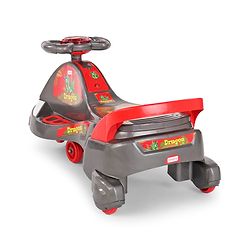 Babyhug Dragon Gyro Swing Car - Grey Red